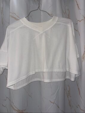 As Revival Cropped White V-Neck Top